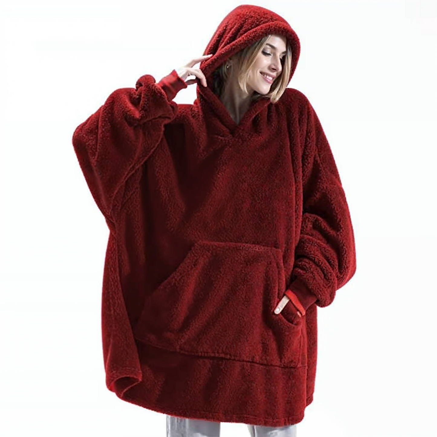 CozyCloud | Sudadera con Capucha Oversized Forrada en Polar