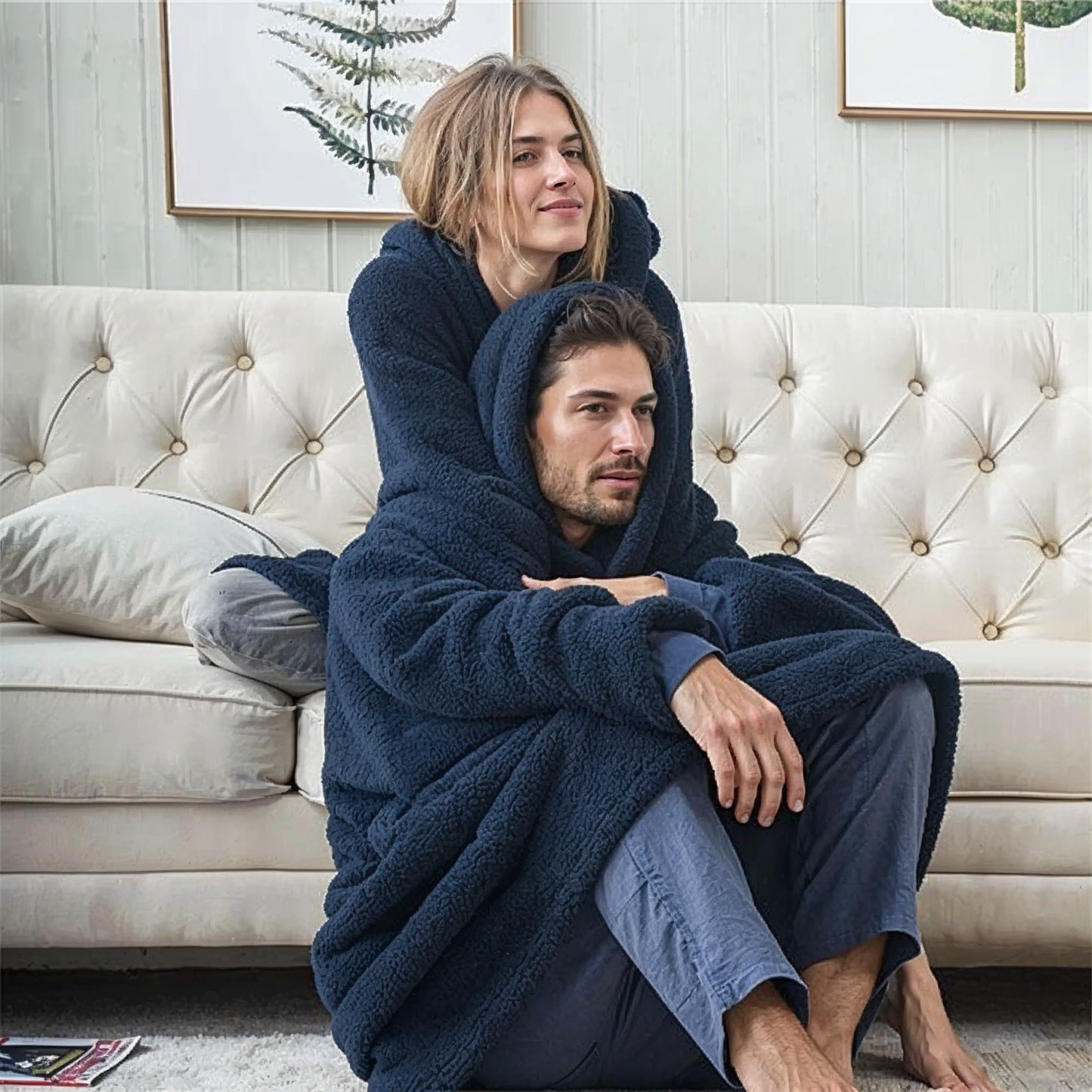 CozyCloud | Sudadera con Capucha Oversized Forrada en Polar