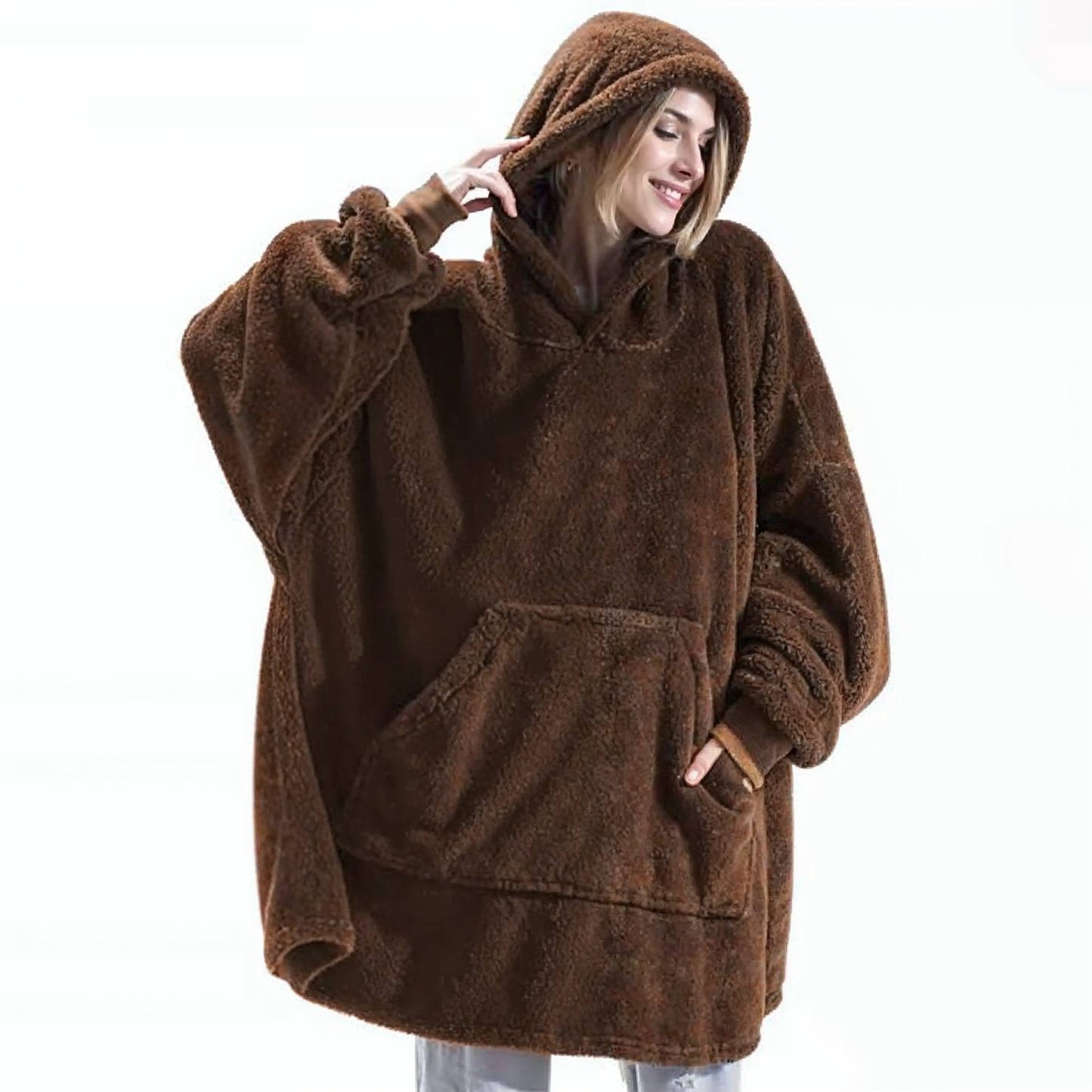 CozyCloud | Sudadera con Capucha Oversized Forrada en Polar