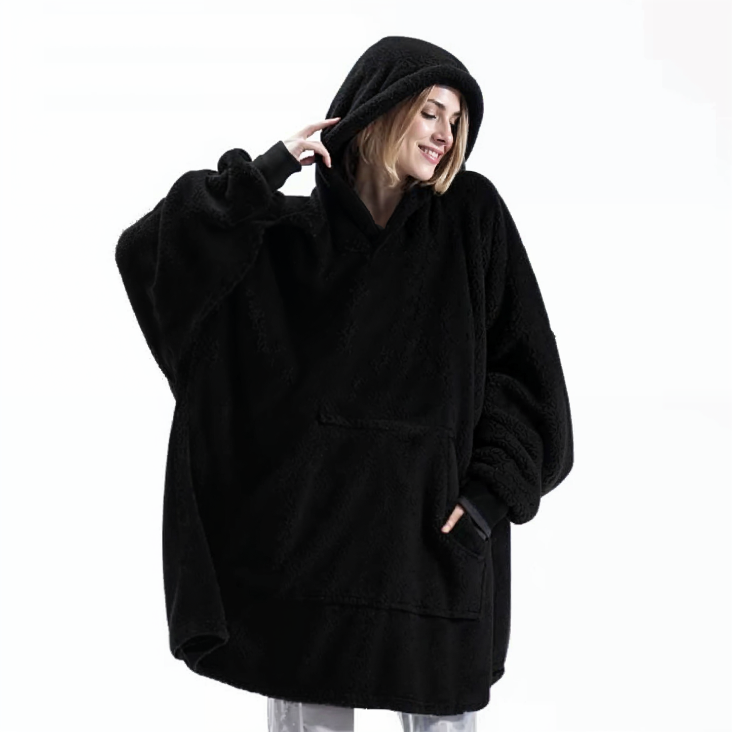 CozyCloud | Sudadera con Capucha Oversized Forrada en Polar