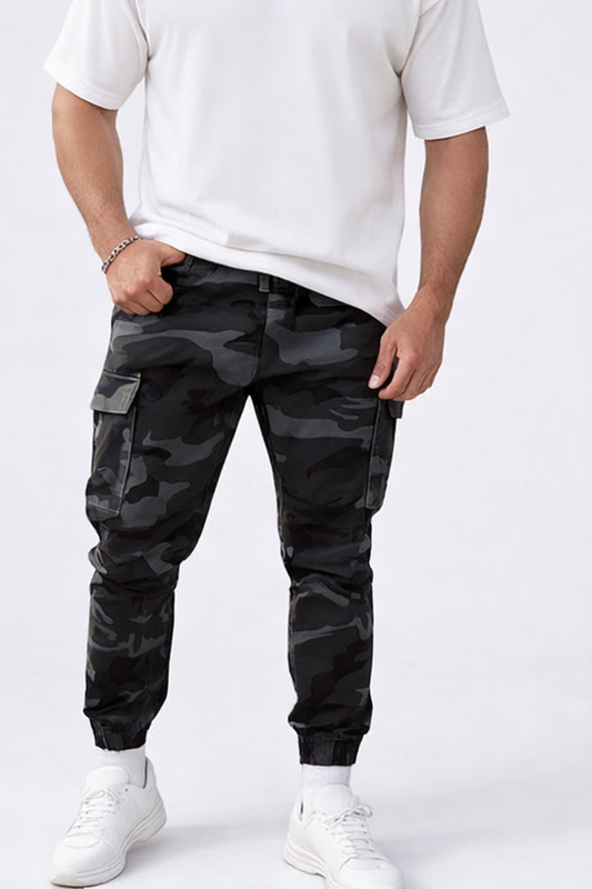 Marco | Pantalones Cargo Camuflaje Múltiples Bolsillos