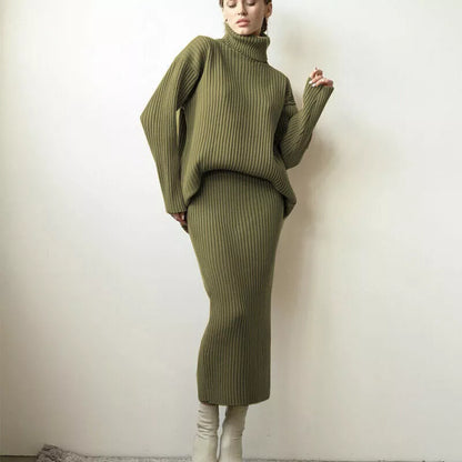 Inaya | Conjunto Acogedor de Punto con Cuello Alto