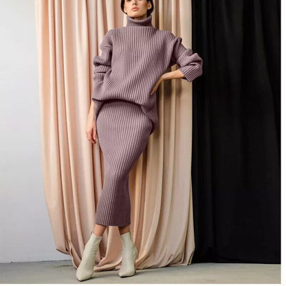 Inaya | Conjunto Acogedor de Punto con Cuello Alto