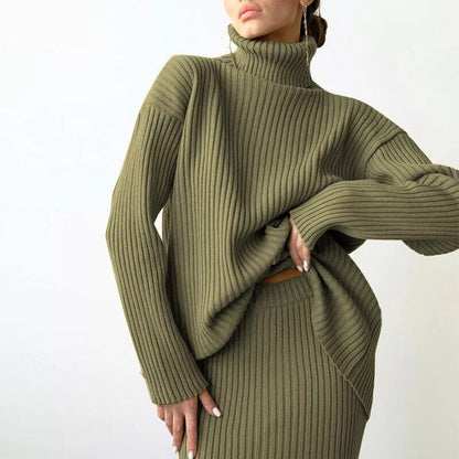 Inaya | Conjunto Acogedor de Punto con Cuello Alto