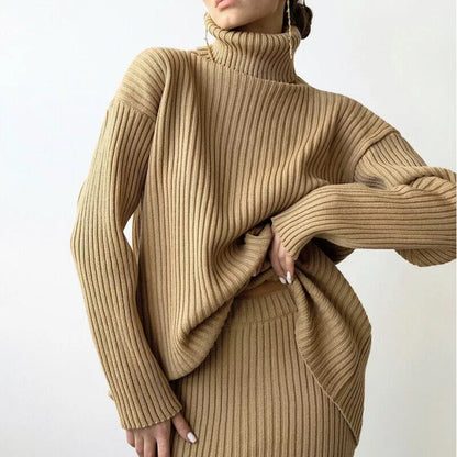 Inaya | Conjunto Acogedor de Punto con Cuello Alto