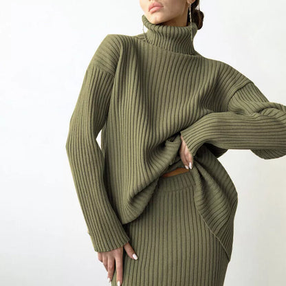 Inaya | Conjunto Acogedor de Punto con Cuello Alto