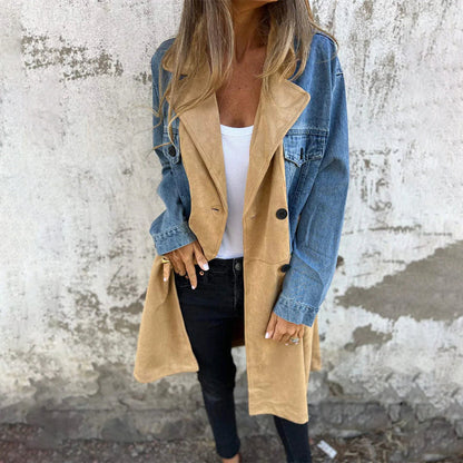 Elora | Trench de Denim Bicolor