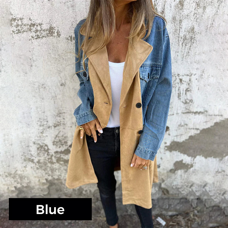Elora | Trench de Denim Bicolor