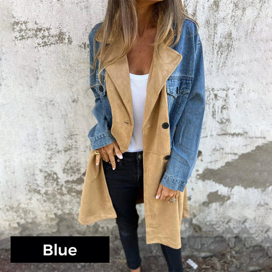 Elora | Trench de Denim Bicolor