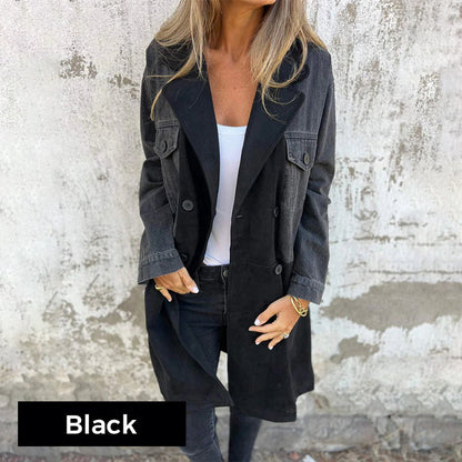 Elora | Trench de Denim Bicolor