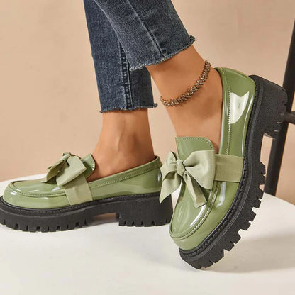 Violeta - Mocasines de plataforma con lazo