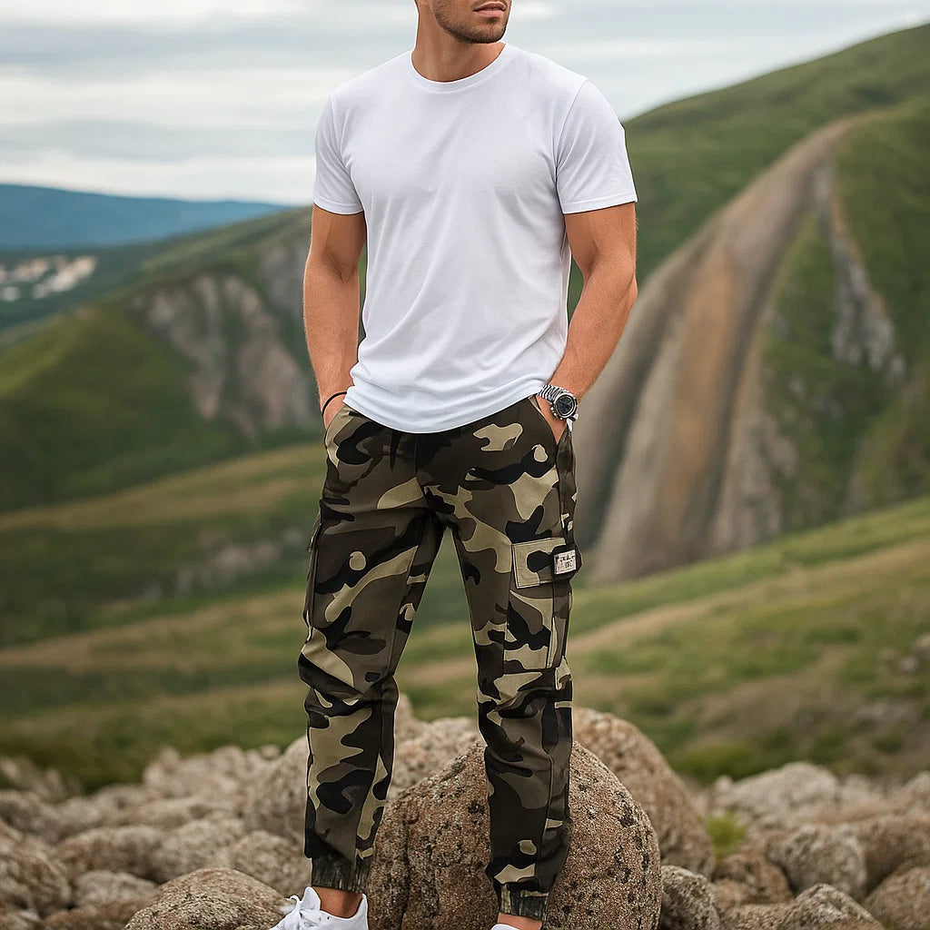 Marco | Pantalones Cargo Camuflaje Múltiples Bolsillos