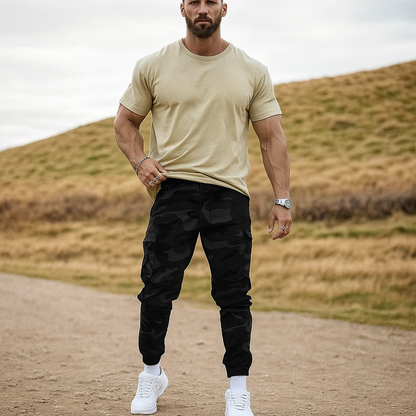Marco | Pantalones Cargo Camuflaje Múltiples Bolsillos