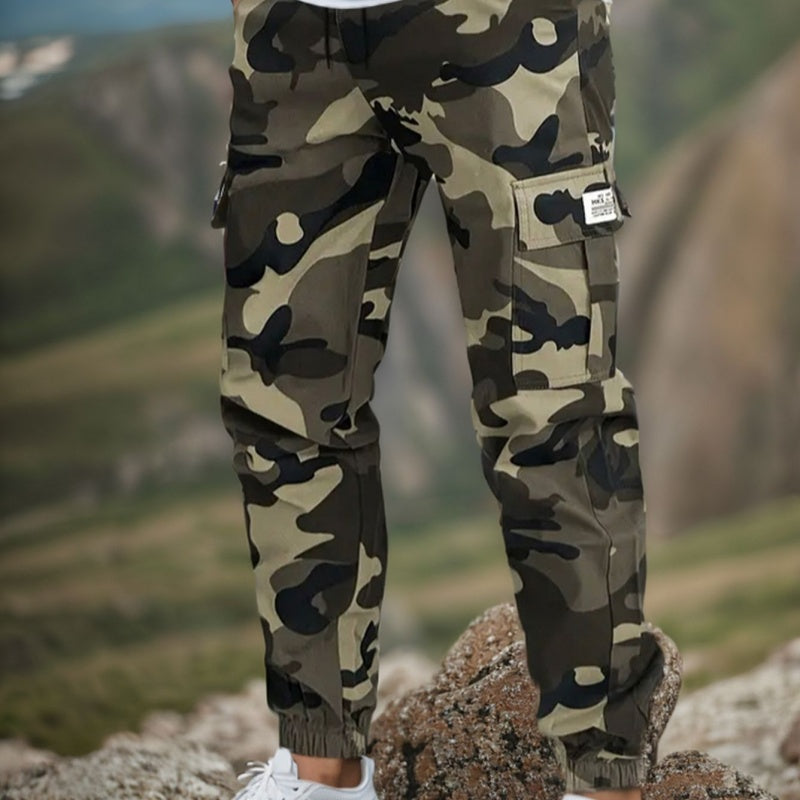 Marco | Pantalones Cargo Camuflaje Múltiples Bolsillos