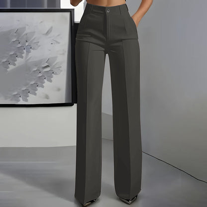 Victoria | Pantalones Traje Cintura Alta Pierna Recta