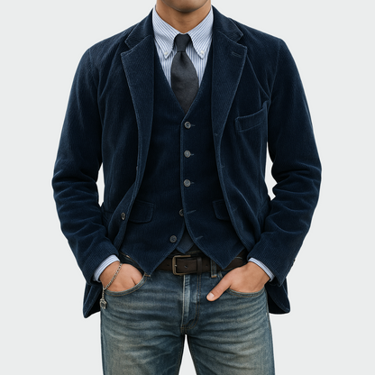 Vittorio | Conjunto de Blazer y Chaleco de Terciopelo