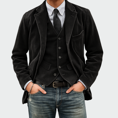 Vittorio | Conjunto de Blazer y Chaleco de Terciopelo