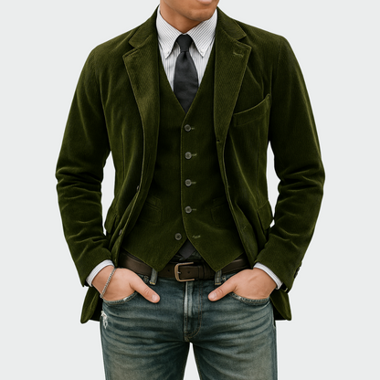 Vittorio | Conjunto de Blazer y Chaleco de Terciopelo