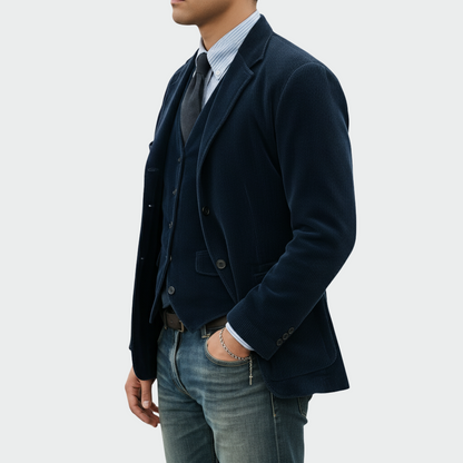 Vittorio | Conjunto de Blazer y Chaleco de Terciopelo