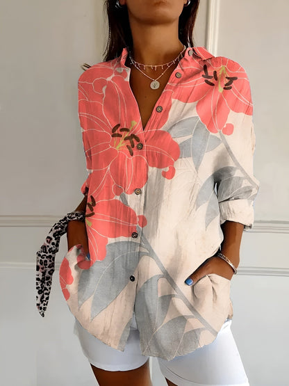 Melodie | Camisa Elegante Floral con Botones