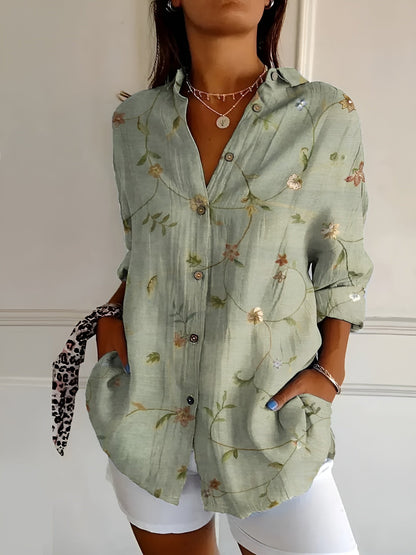 Melodie | Camisa Elegante Floral con Botones
