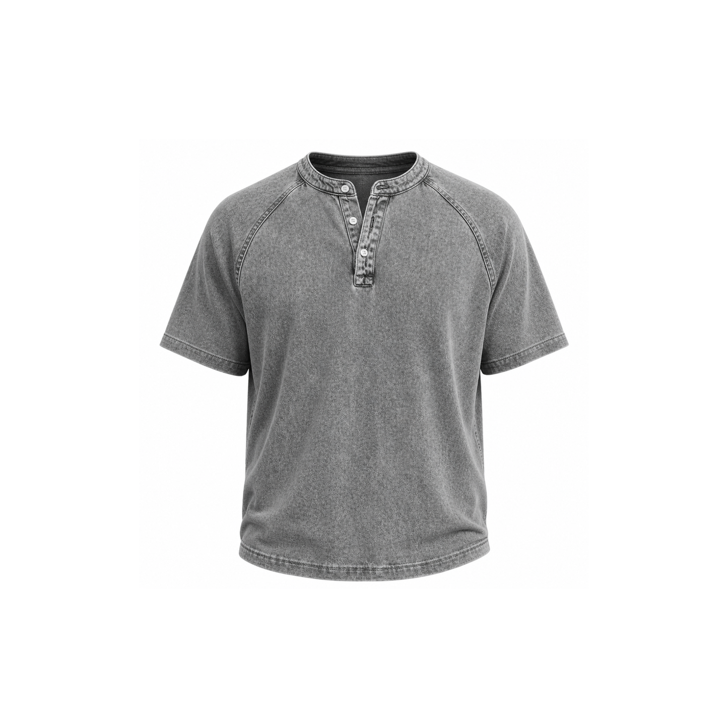 André | Camiseta Henley Denim Vintage